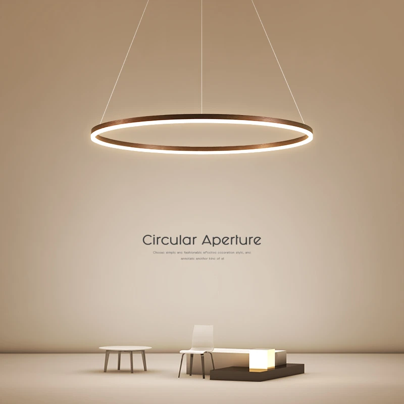 圆形吊灯led现代简约客厅餐厅灯北欧家用大气吧台饭厅灯卧室灯具