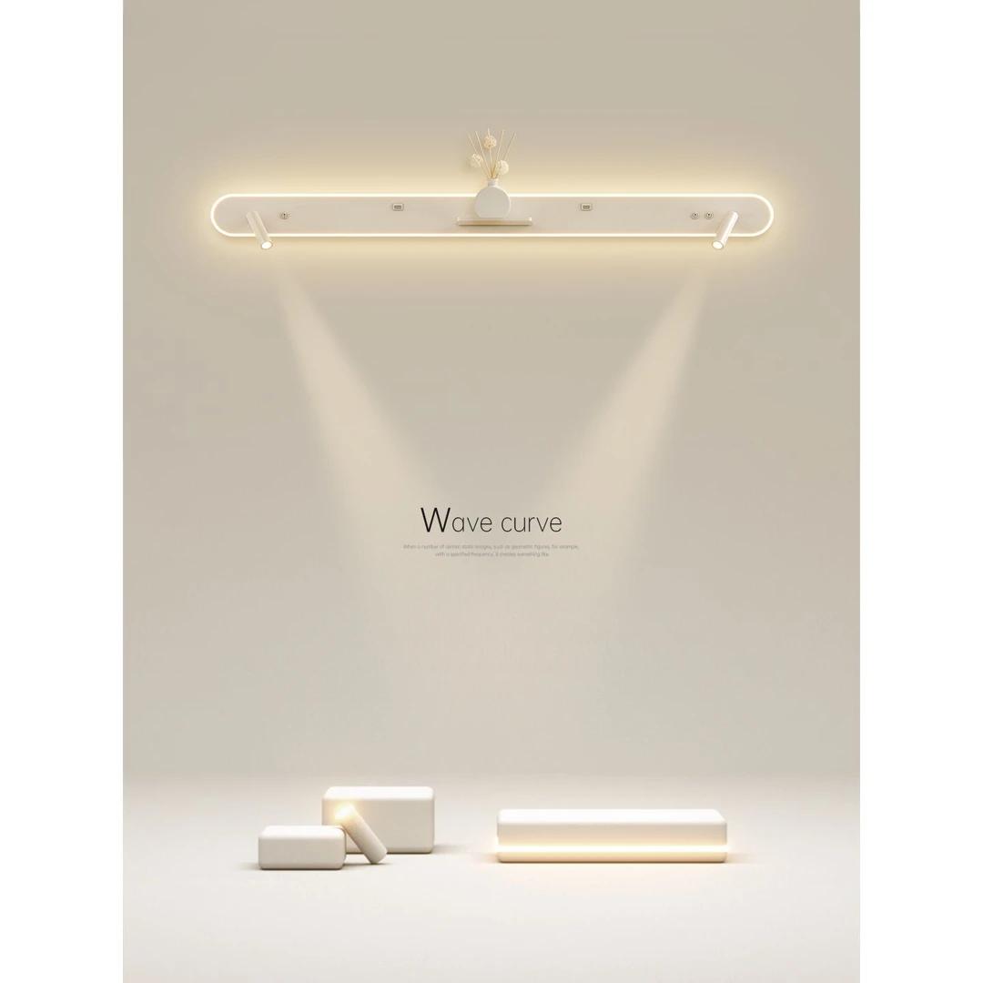 简约现代卧室床头灯无线充电led壁灯创意客厅背景墙灯玄关过道灯B