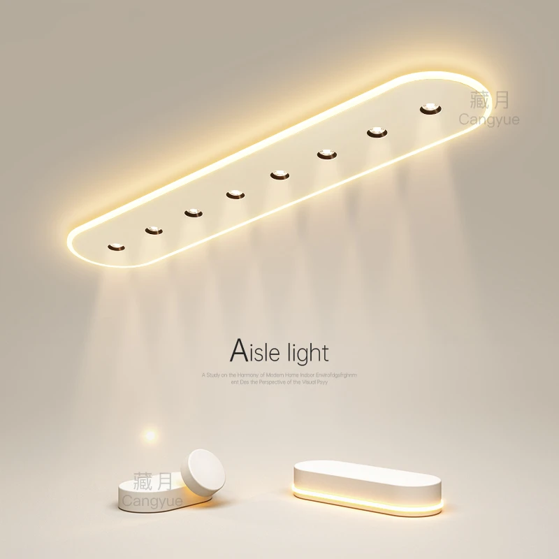 创意长条led过道灯走廊灯简约现代吸顶灯客厅卧室灯无主灯阳台灯G