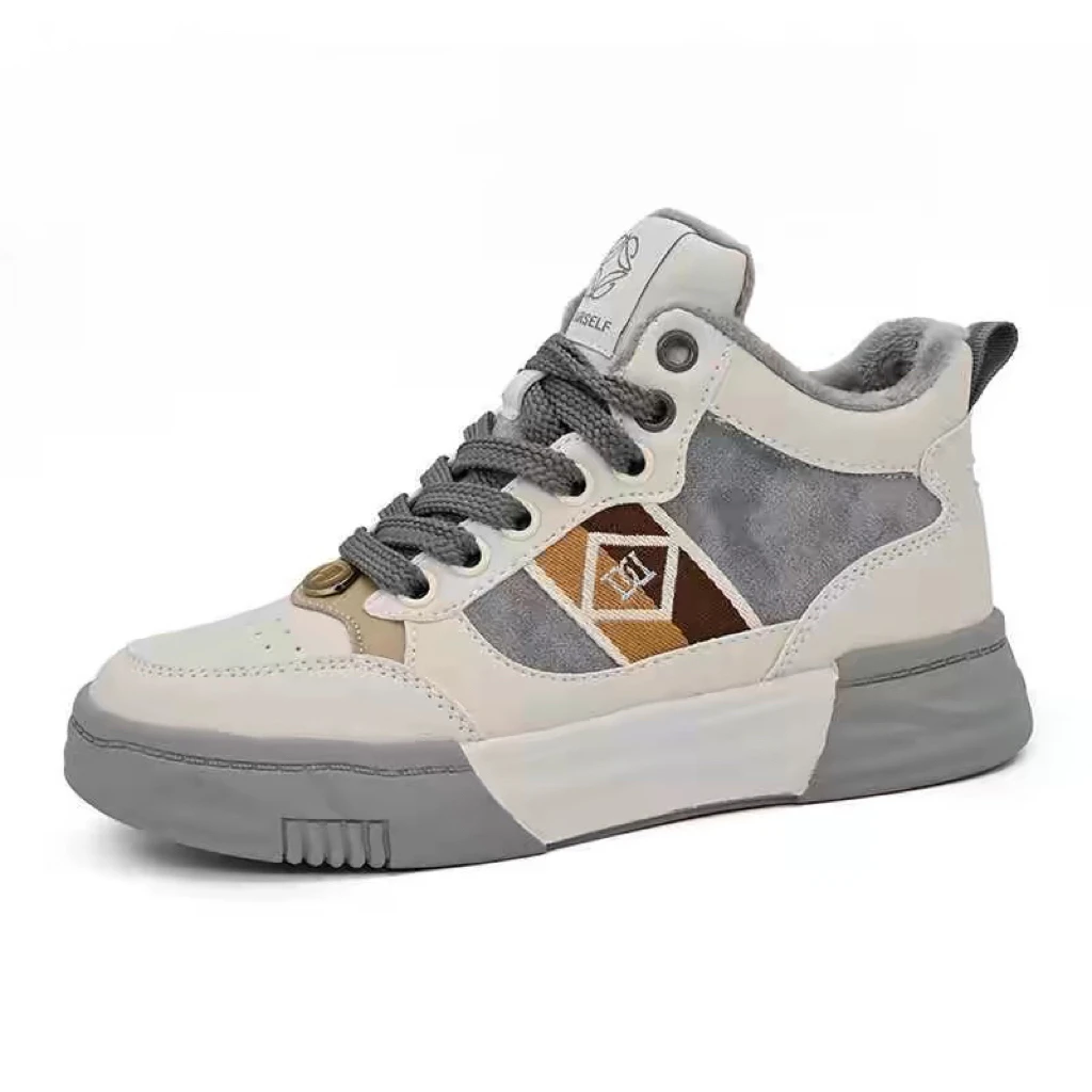 冬季1309加绒厚底休闲高帮鞋23D