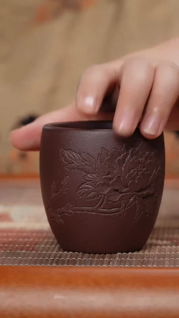 【闪购商品】紫砂茶杯非遗茶器-花开富贵