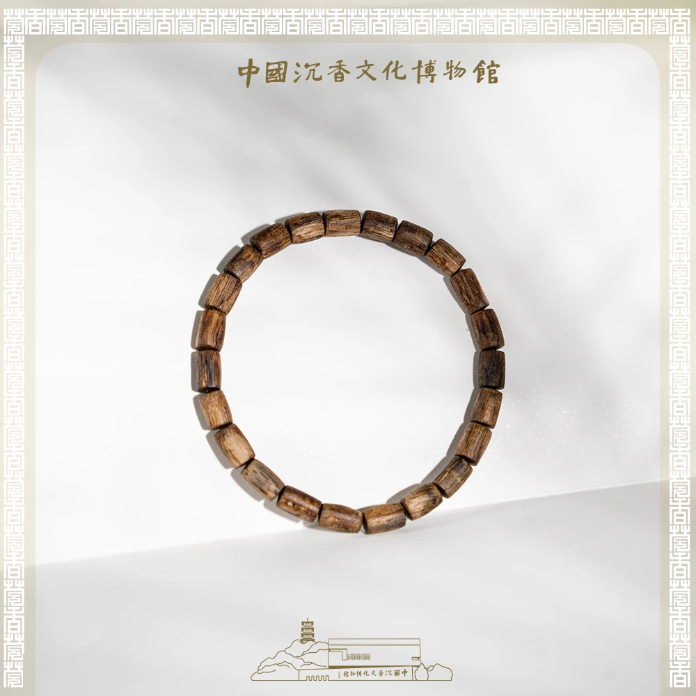 中国沉香文化博物馆 莞香系绿棋楠沉香桶珠手串（多样性发其一）