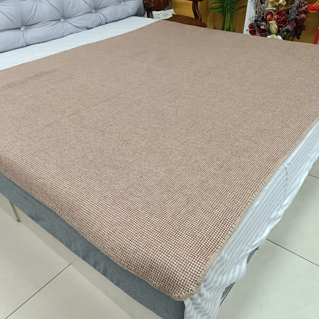 C827外贸尾货【羊毛毯】千鸟格1.5*2盖毯柔软简约舒适单人毯