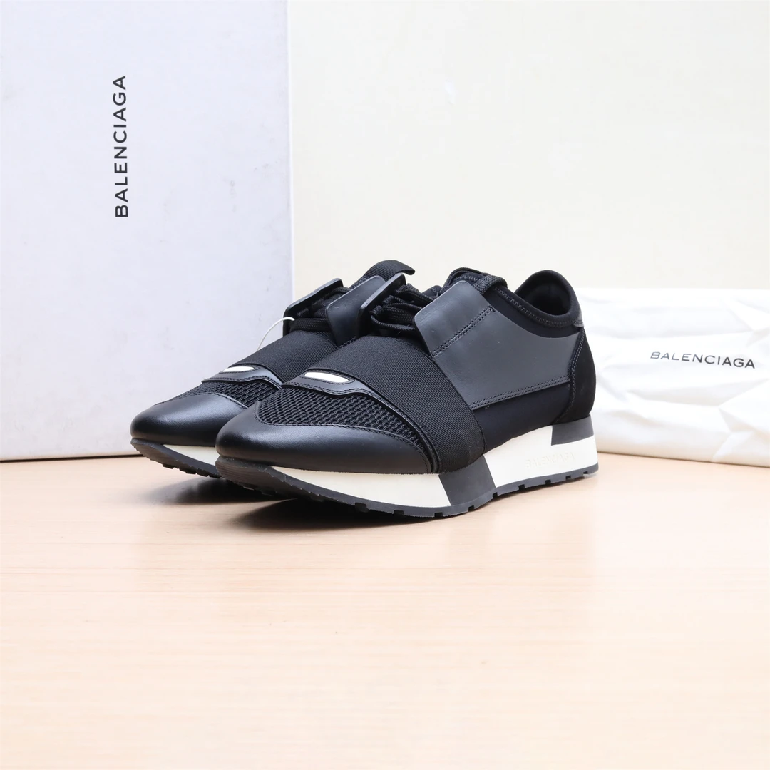 99新 Balenciaga/巴黎世家 休闲鞋 黑色 皮革C 36码P224935019