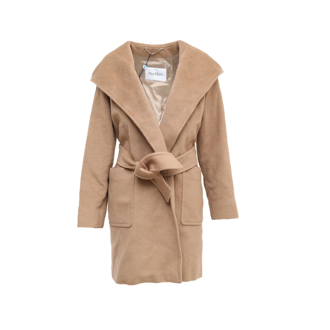 99新 MaxMara 主线 连帽 大衣 骆驼绒 40码 P234966791