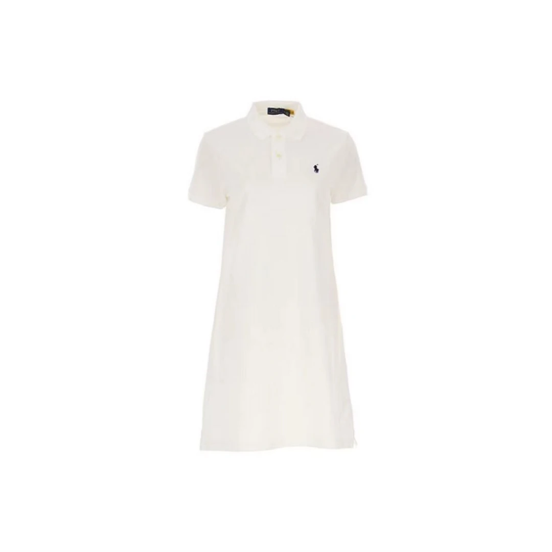 全新未使用 POLO RALPH LAUREN Polo领短袖连衣裙 白色 TP029555