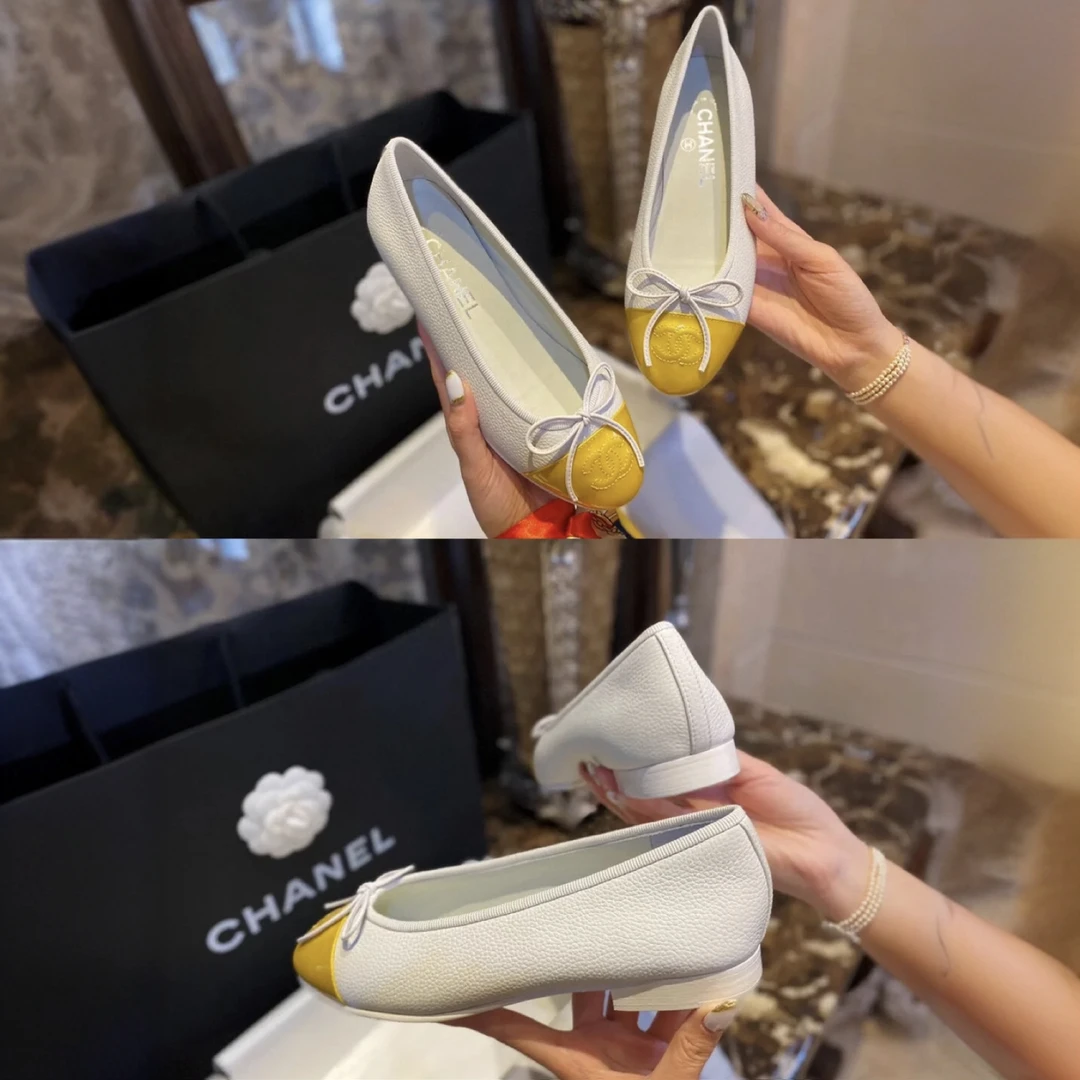 99新 Chanel/香奈儿 Chanel 芭蕾舞鞋 拼色 39码P222645588