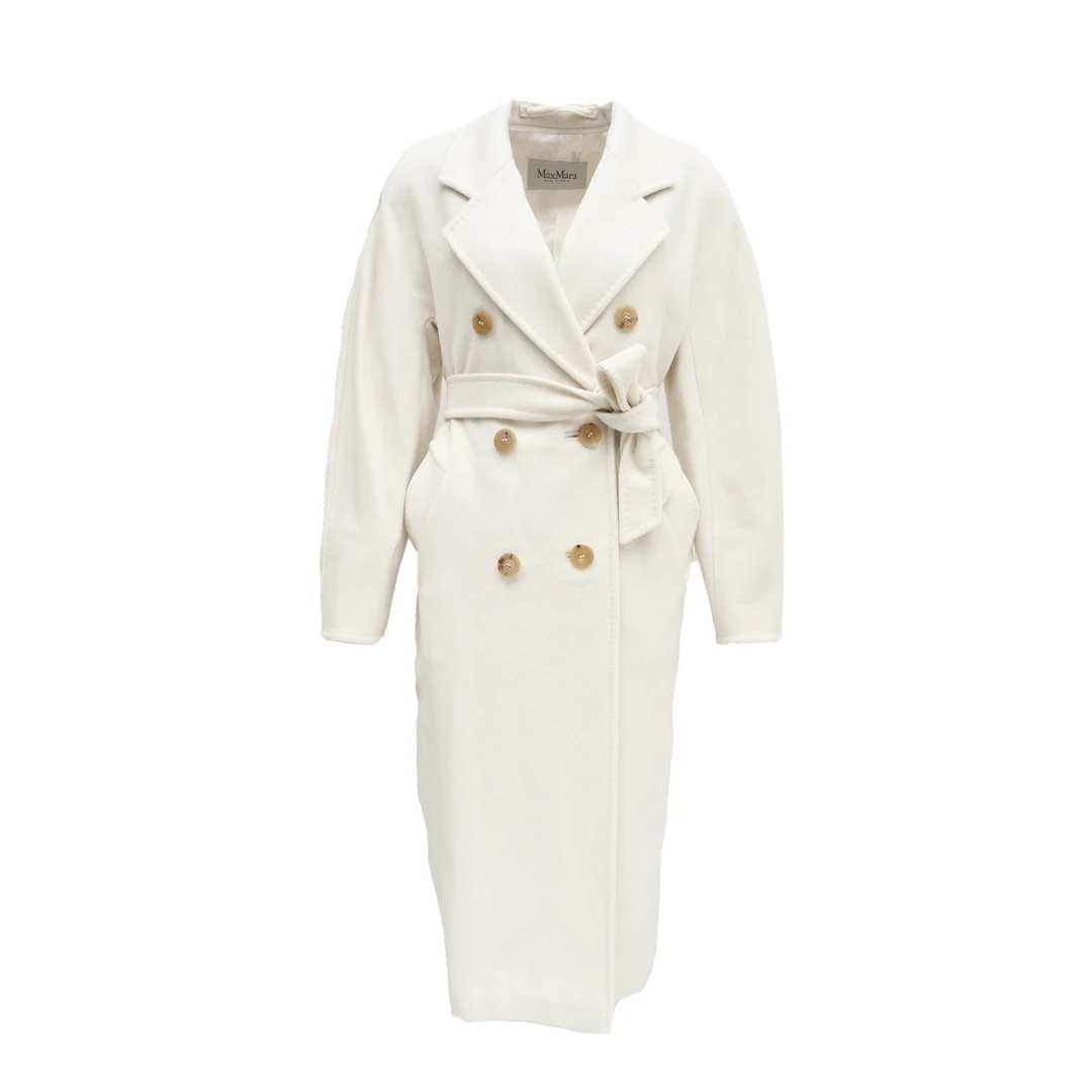 99新 MaxMara 毛呢大衣 白色 羊毛 常规码32码P214030678