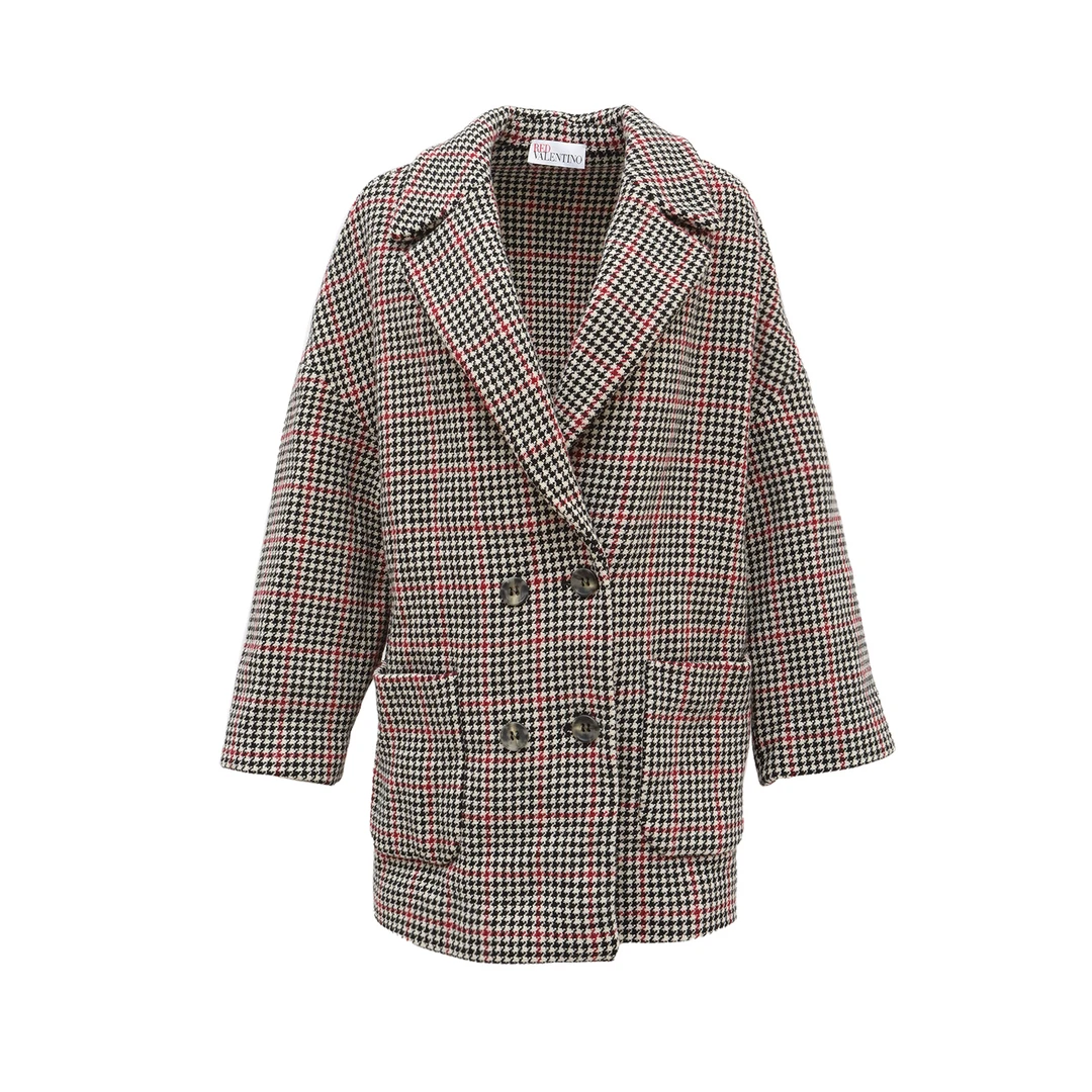 99新 Valentino/华伦天奴 外套 拼色 尼龙/醋酯纤维 P244174027