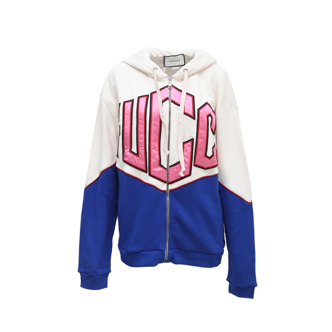 99新 GUCCI/古驰 连帽卫衣 拼色 拼色 棉拼尼龙 XS P243762385