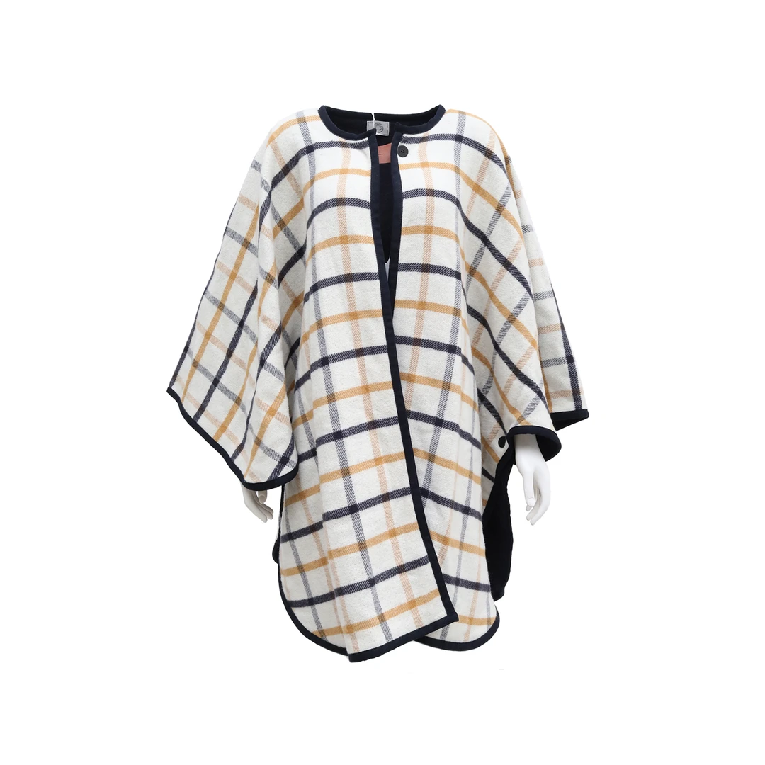 99新 Hermes/爱马仕 格纹大衣 拼色 羊毛 P224412204