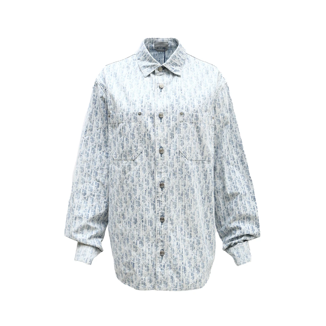 99新 DIOR/迪奥 满logo 衬衫 外套 印花 棉 P244068648