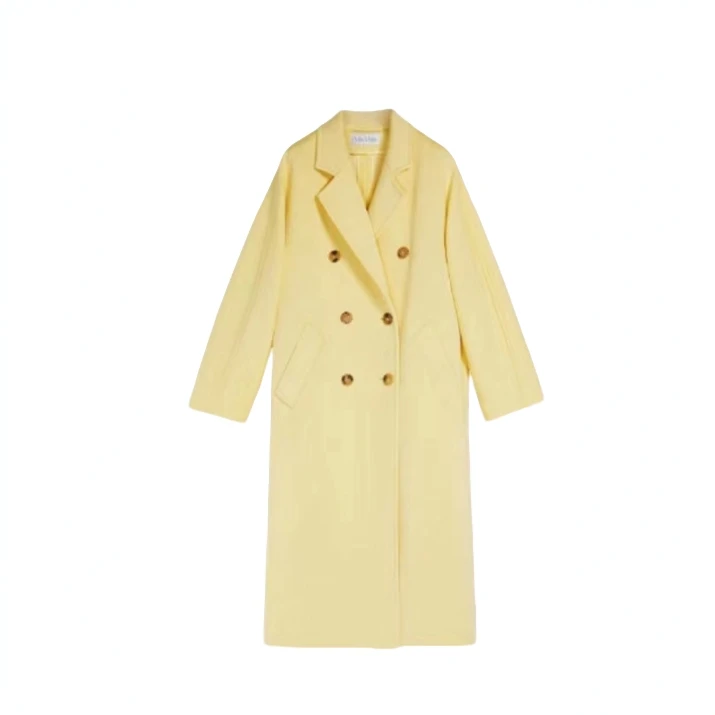 99新 MaxMara Madame2系列 101801 毛呢宽松排扣大衣 P234966846