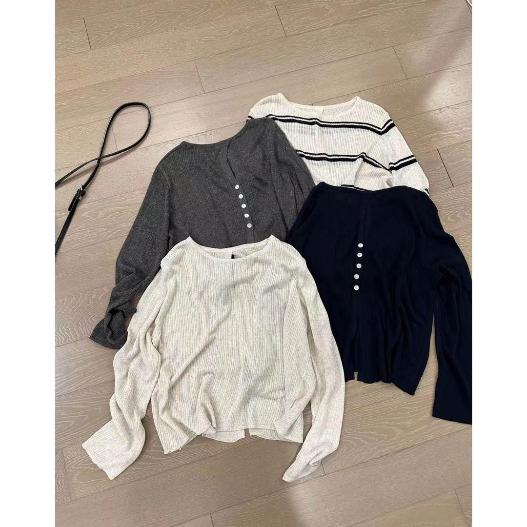 YUEYUE 2024夏季 设计感后排贝壳扣防晒上衣 2405B2343