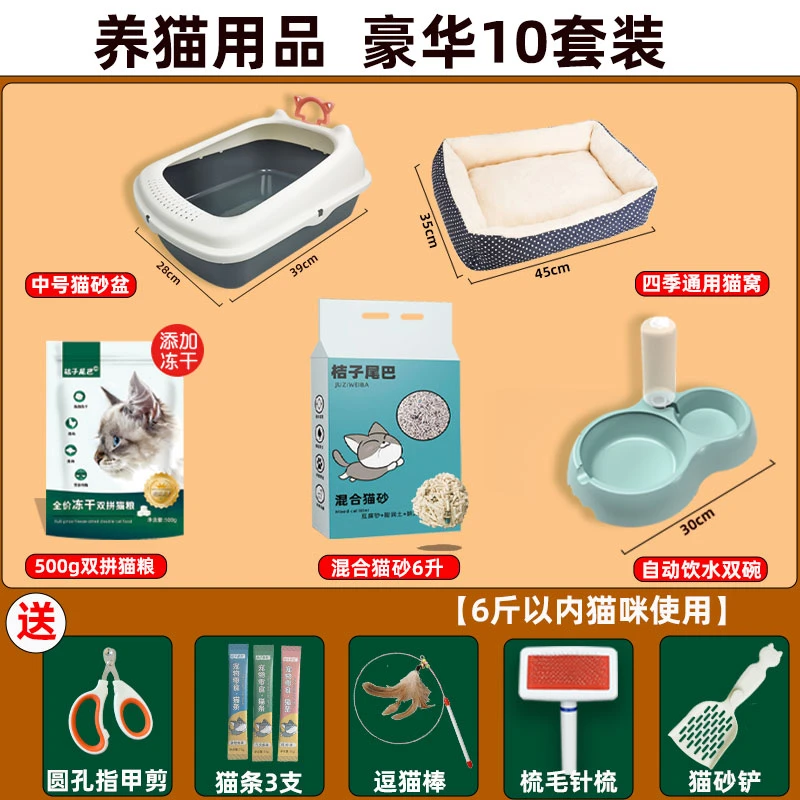 新手养猫入门物品猫砂盆超大号幼猫猫砂盆平替猫厕所猫盆猫咪用品