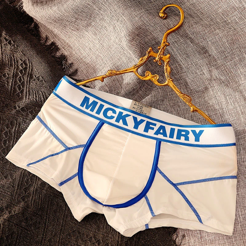 男士内裤男莫代尔舒适薄款透气平角裤个性四角裤衩青年运动短裤头