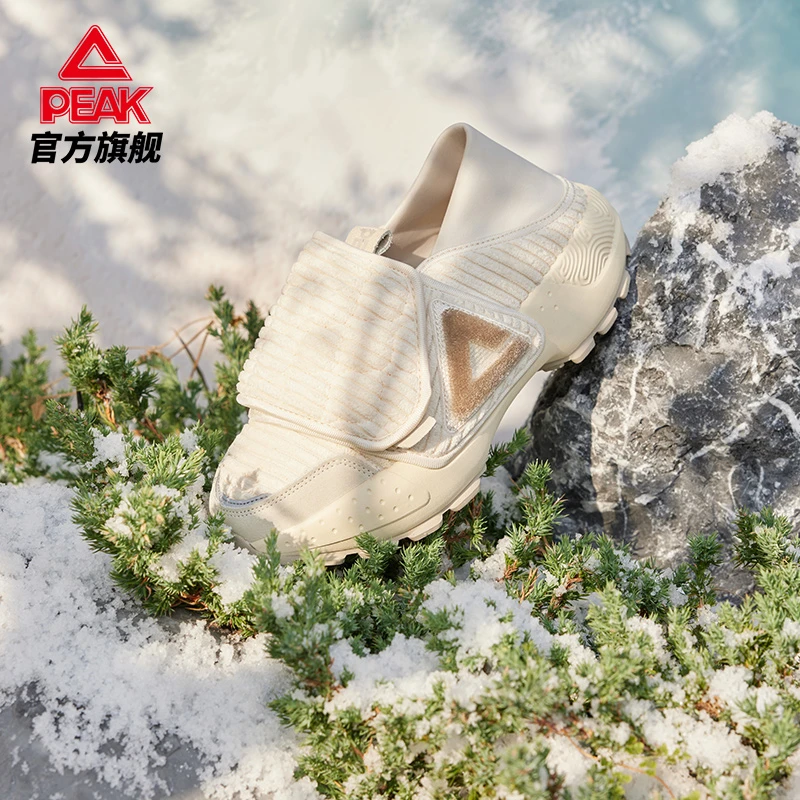 匹克大三角面包鞋新款毛绒版低帮户外潮流时尚厚底情侣/ET34927E