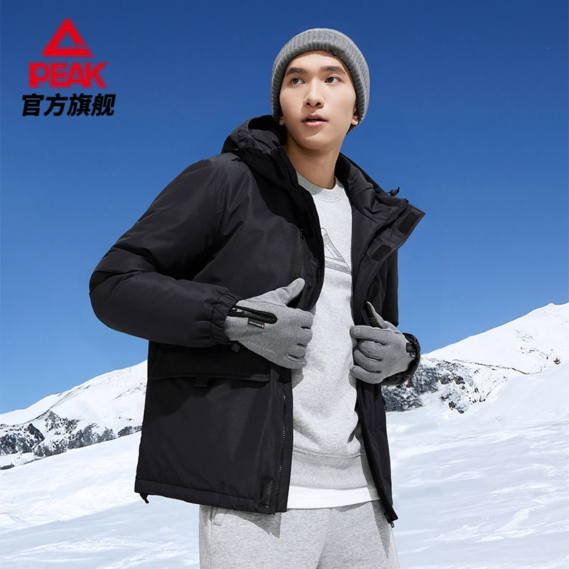 匹克男士运动休闲保暖时尚潮流冬季加厚新款中厚羽绒服/DF533021