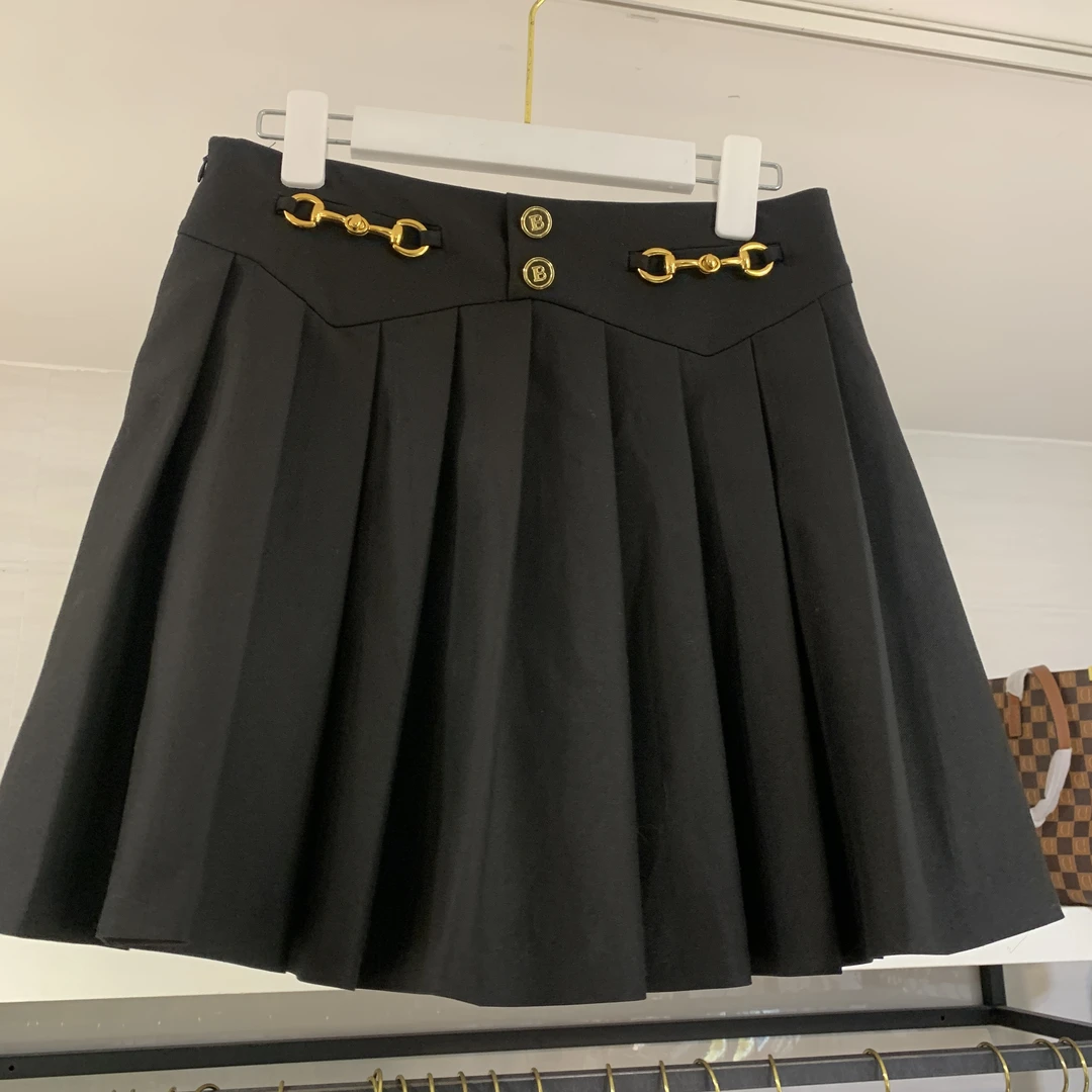 026【品牌折扣】学院风百褶裙女高腰显瘦a字裙春夏百搭短裙