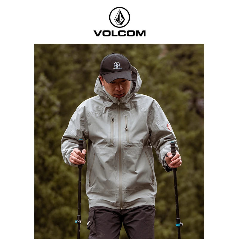 VOLCOM户外休闲冲锋衣夹克运动防风防水透气宽松外套AD312310 YM