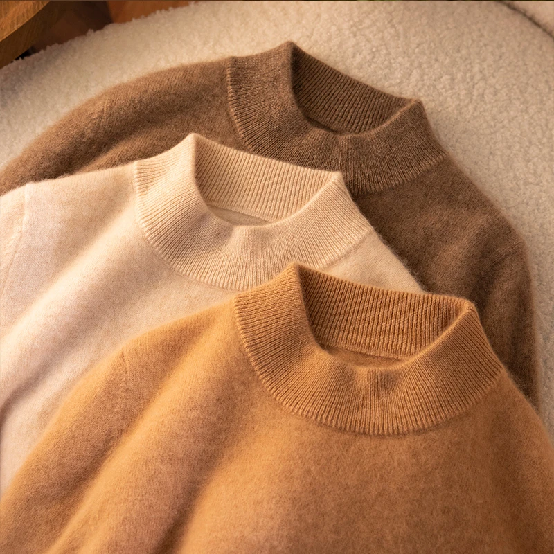 【100%纯羊毛】儿童半高领纯羊毛针织衫男女童保暖洋气毛衣打底衫