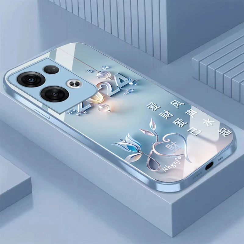 爱财爱己OPPOReno8Pro手机壳PGAM10高级感全包防摔金属漆新款时尚