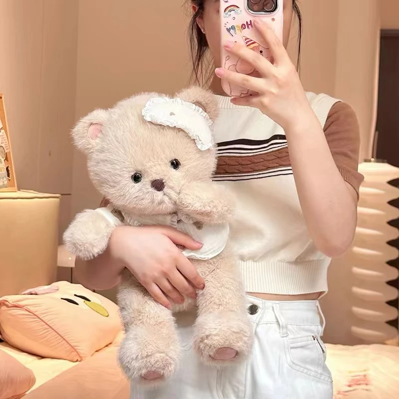 可爱棕色小熊娃娃玩偶睡觉抱公仔毛绒玩具女孩安抚抱睡布偶泰迪熊