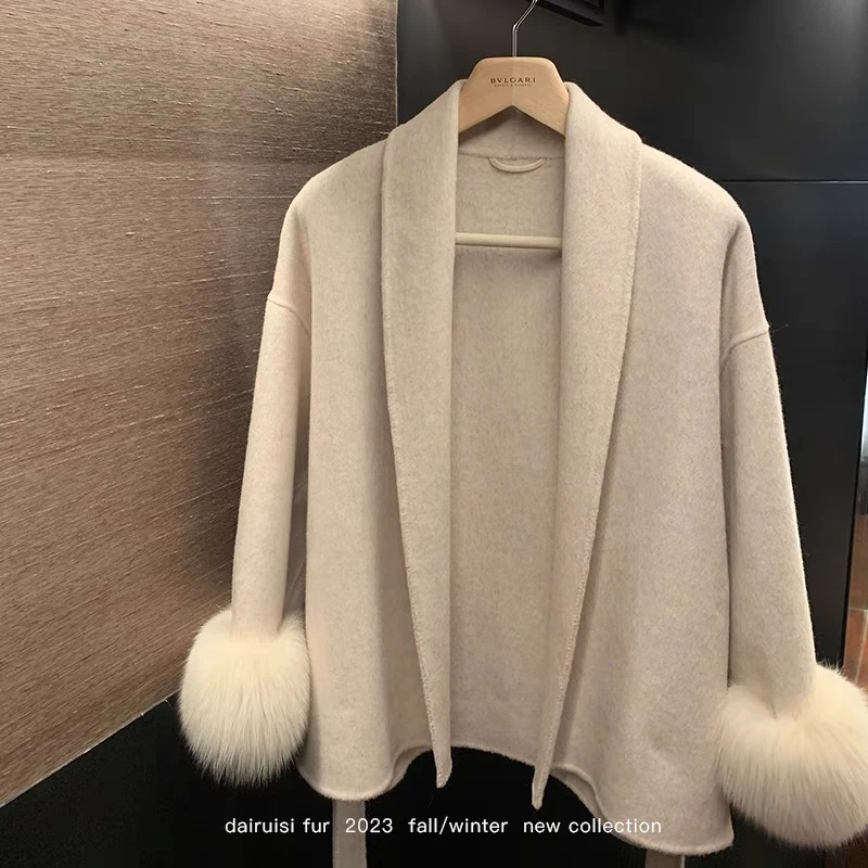 9980 澳洲双面100羊毛 小香风外套女