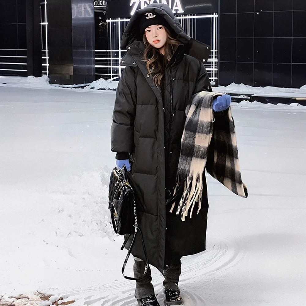 棉服男女爆款长款棉衣大码女款加厚宽松时尚170高个子棉袄外套