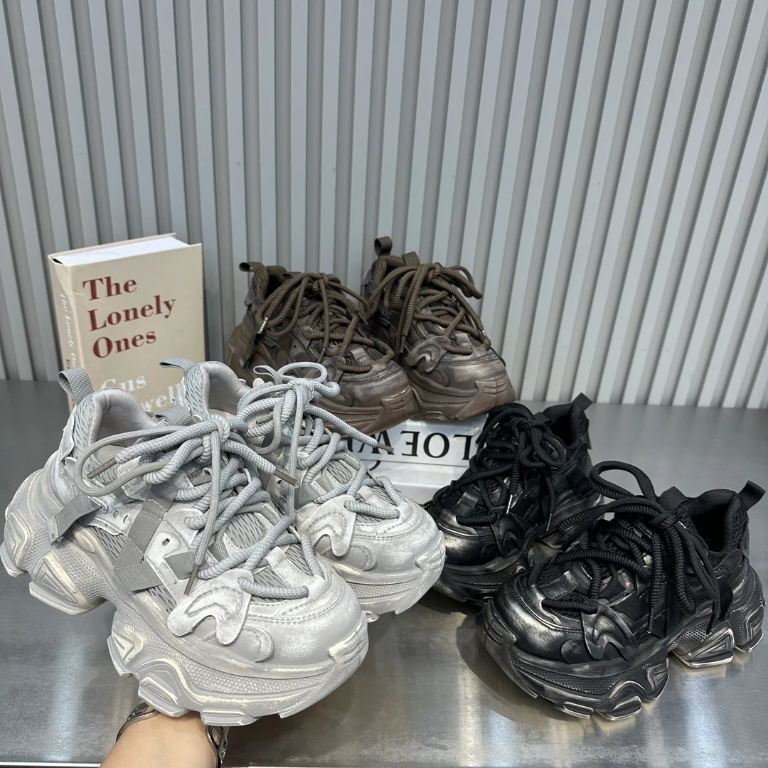 SEN JIU【森九】欧货老爹鞋小个子增高拼色松糕厚底时尚百搭休闲鞋