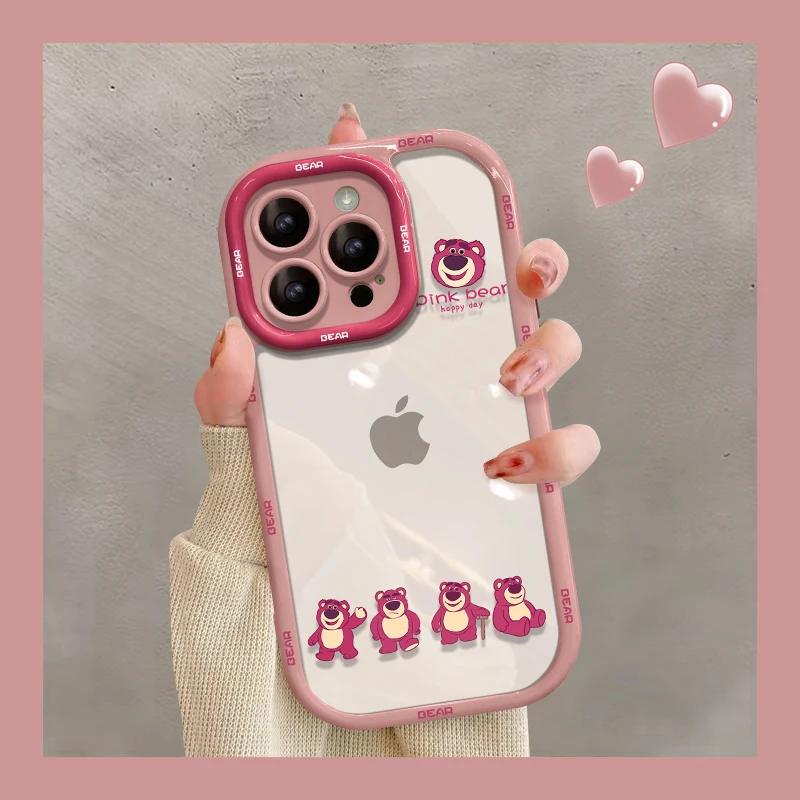 草莓熊苹果14promax手机壳iphone13pro可爱卡通11/12防摔xr/xs/8P