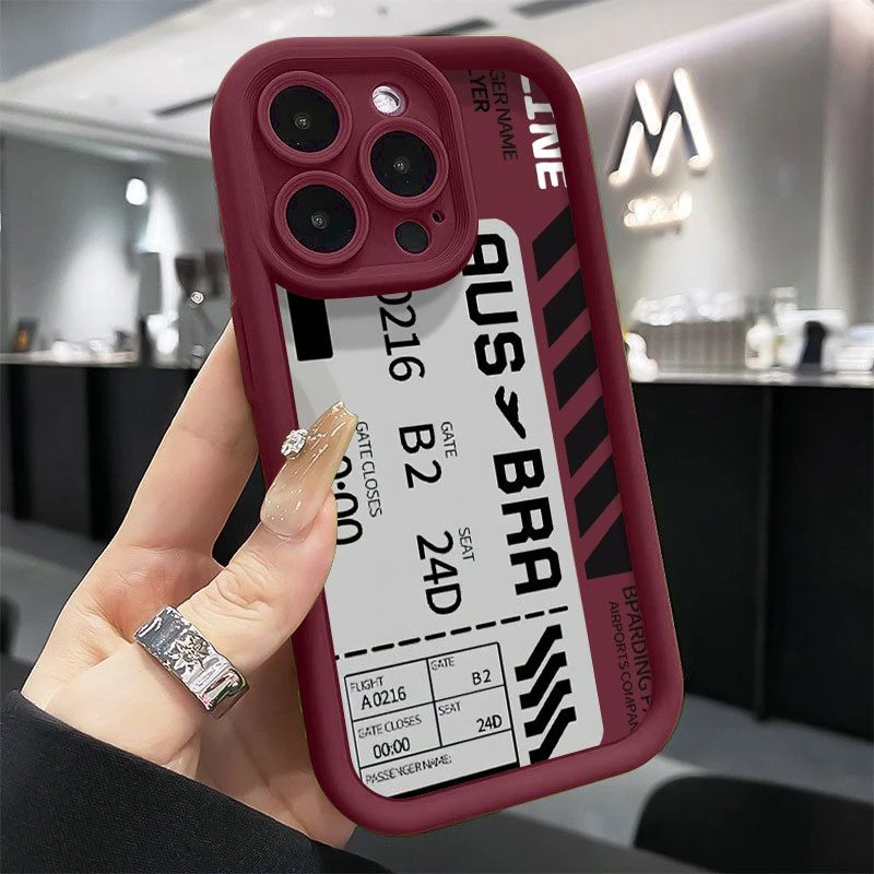 车票iphone15苹果手机壳14promax硅胶13pro网红12高级11全包X创意