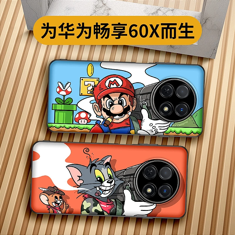 火箭筒马里奥 华为畅享60X手机壳保护套网红大炮搞怪个性防摔