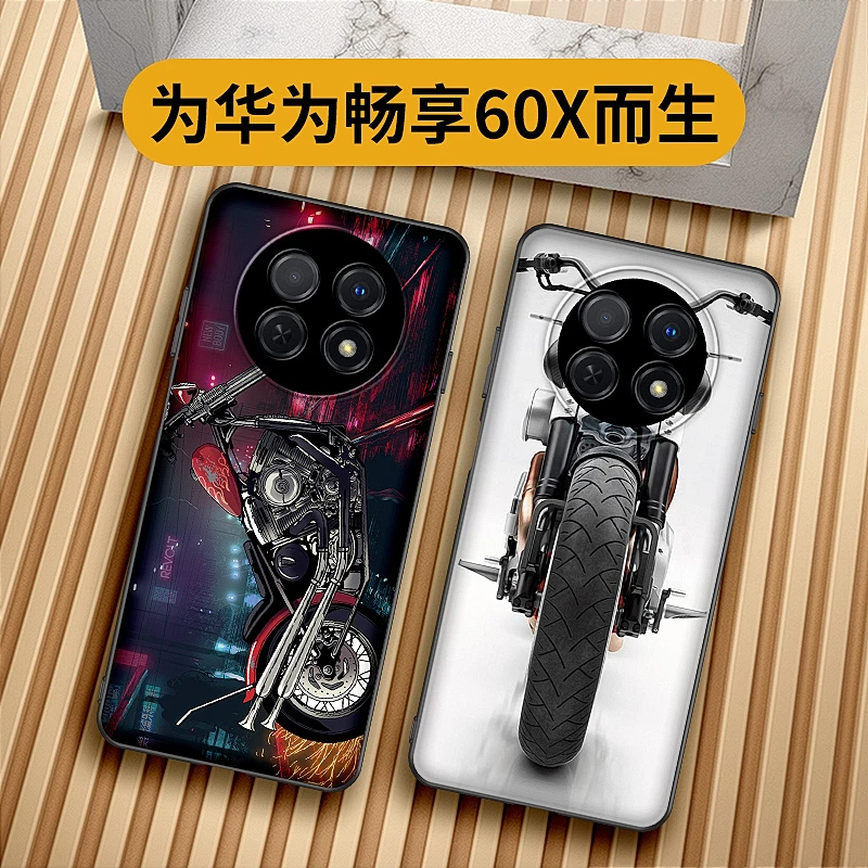 午夜摩托适用华为畅享60X手机壳镜头全包防摔保护套个性创意潮牌