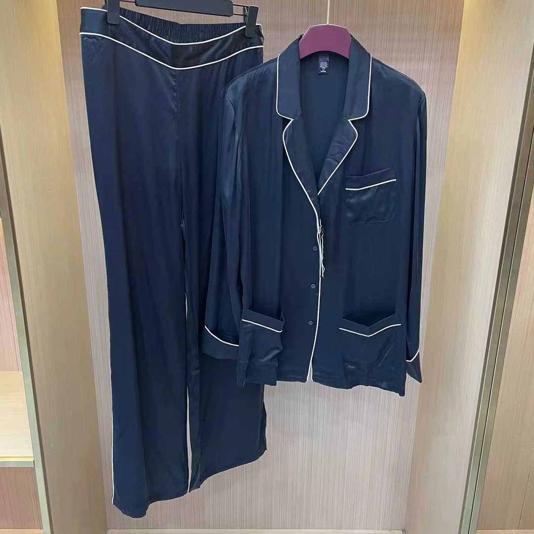 【LJWM】桑蚕丝睡衣套装真丝睡衣SY136