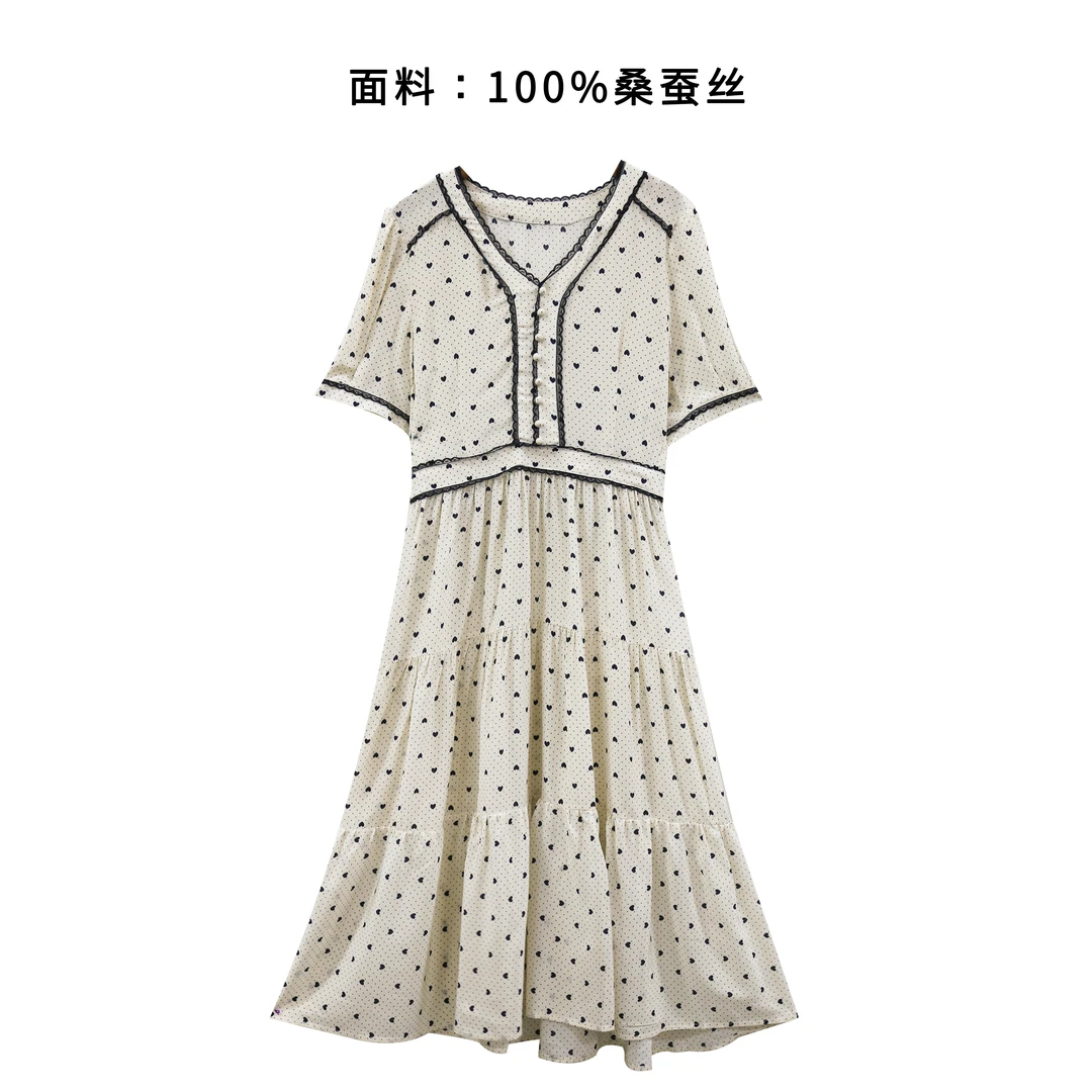 【LJWM】桑蚕丝连衣裙 Q1021