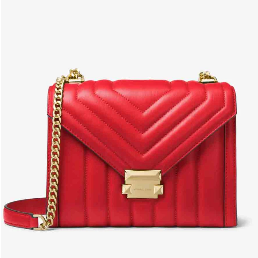 全新未使用 MICHAEL KORS/迈克高仕 Whitney大号链条斜挎信封包