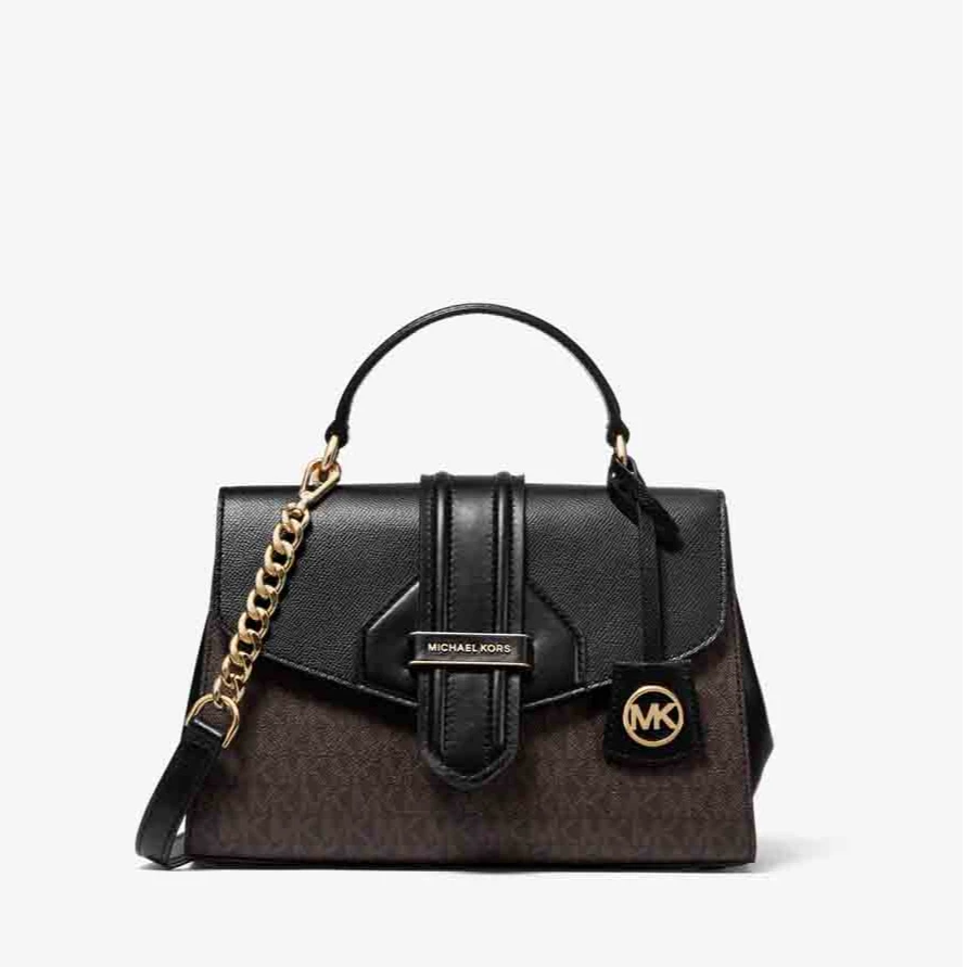 全新未使用 MICHAEL KORS/迈克高仕  Bleecker 小号老花单肩包