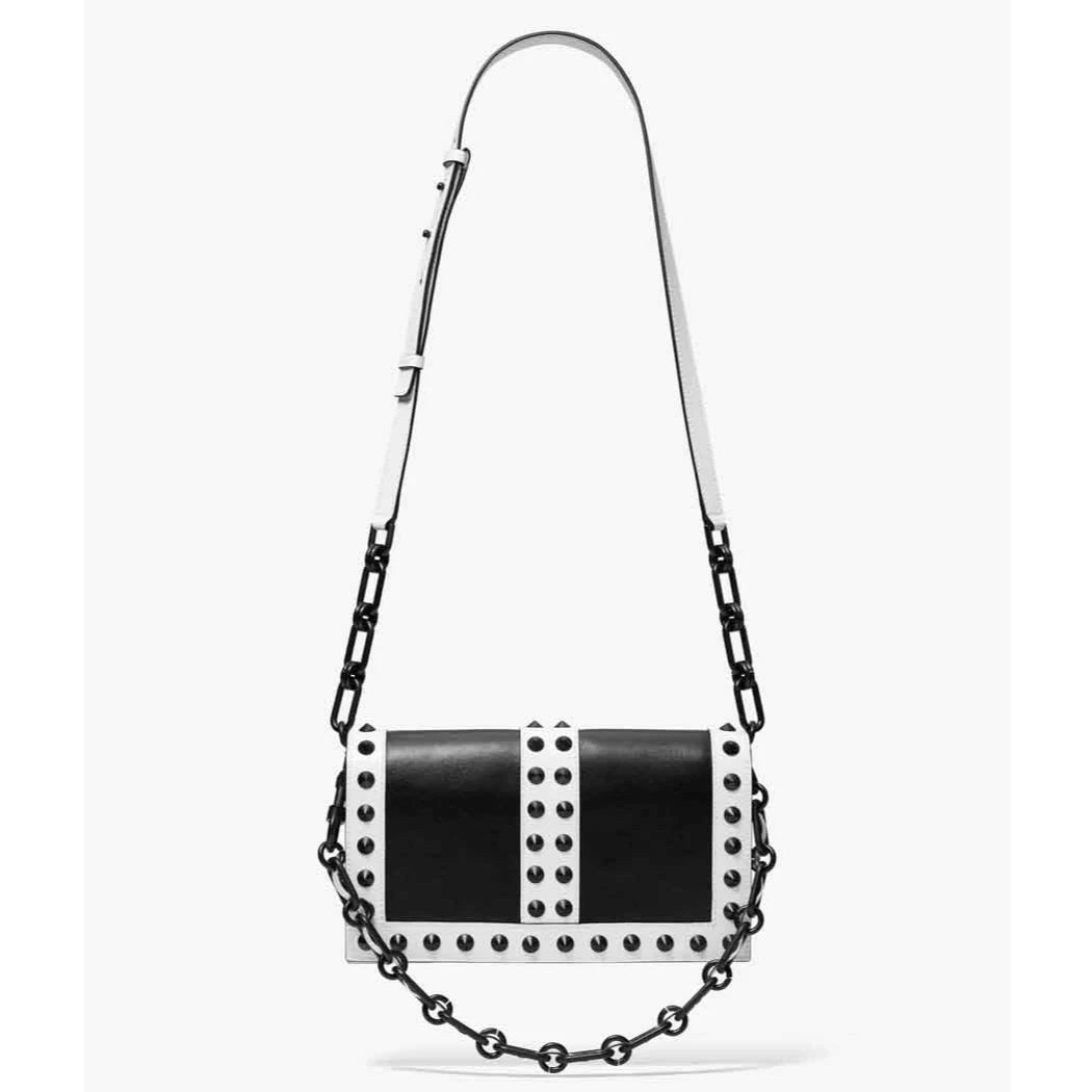 全新未使用 MICHAELKORS/迈克高仕  Courtney 铆钉斜挎链条包