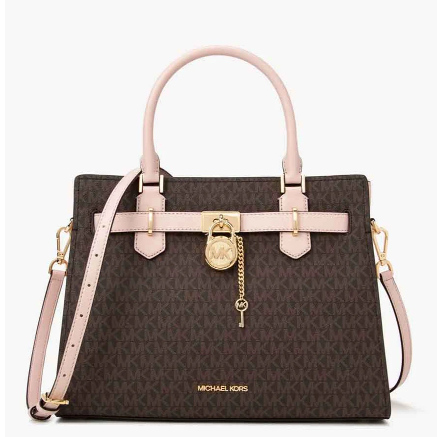 全新未使用 MICHAELKORS/迈克高仕 Hamilton 中号老花手提包
