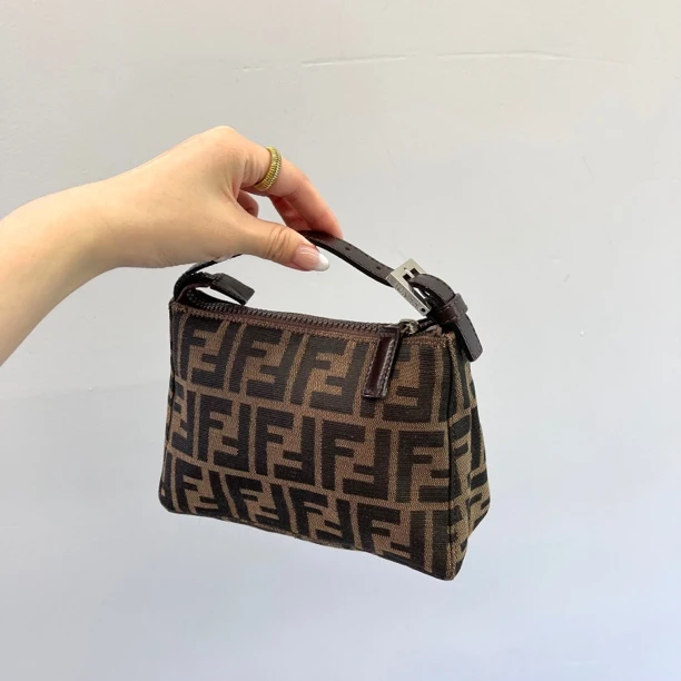 95新 FENDI/芬迪 老花遛狗手提包081202