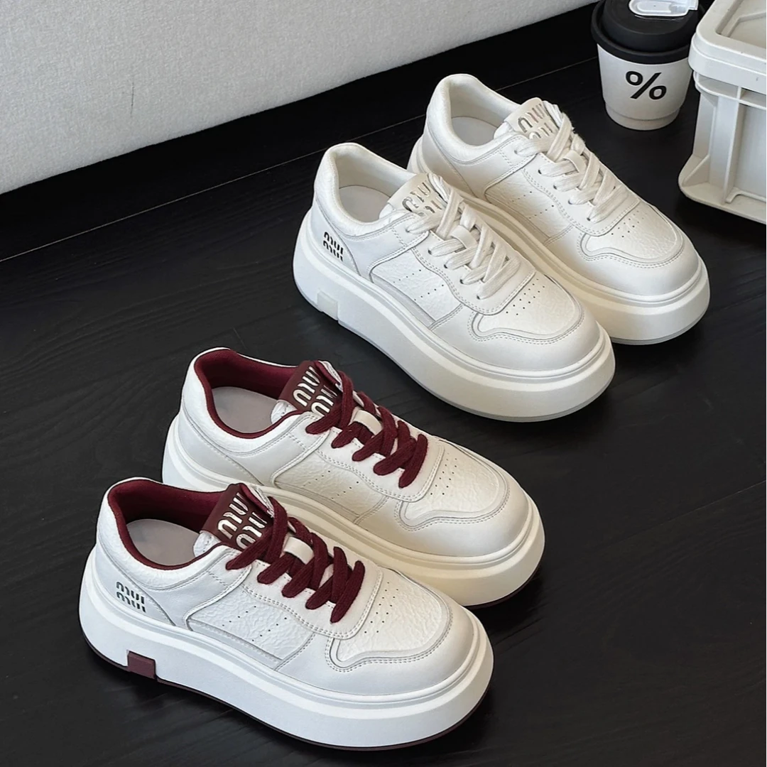 厚底小白鞋女2024新款爆款秋百搭小个子松糕增高女鞋P6211