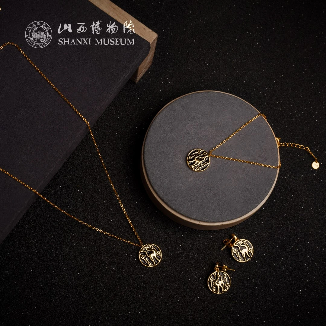 925银珐琅银制品 山西博物院翔鸾舞凤珐琅首饰女925银纯银镀金