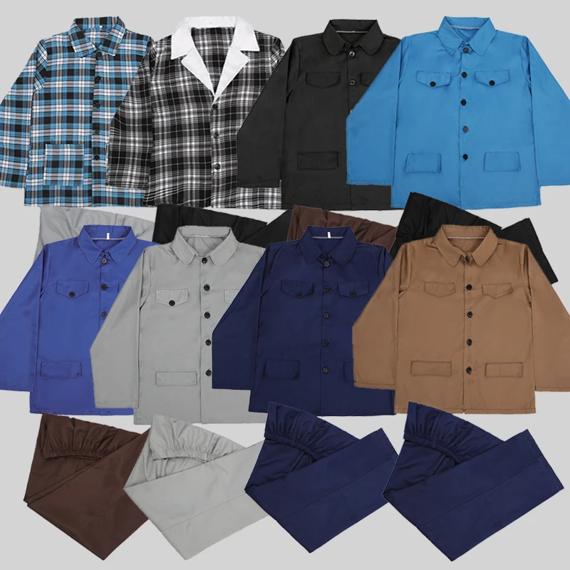 80年代怀旧复古农民知青下乡70村姑农民90阿庆嫂60服装农村衣服