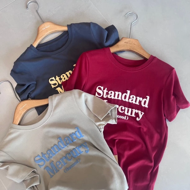 Julia姐姐】三色字母磨毛T恤