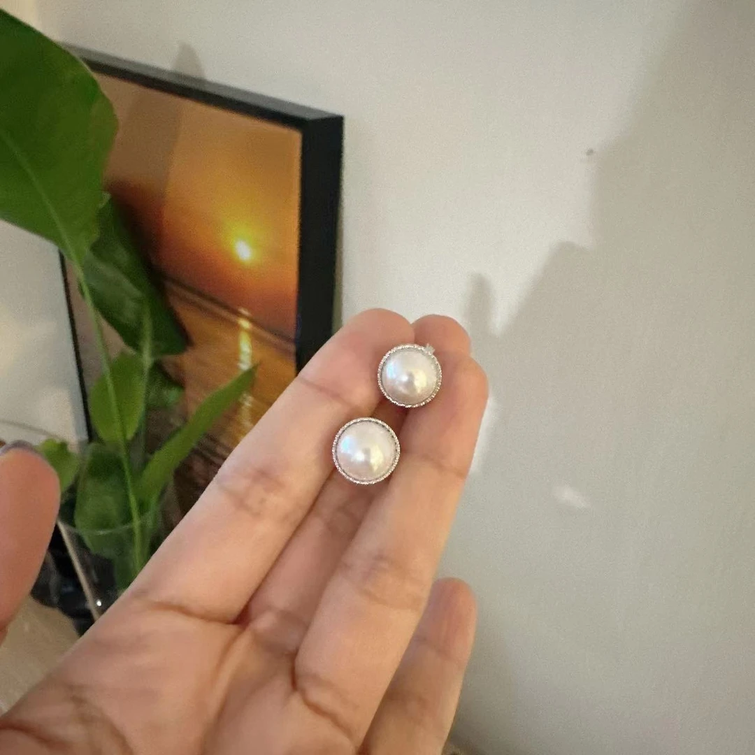 非金属耳饰 Julia姐姐】珠珠圆形耳扣