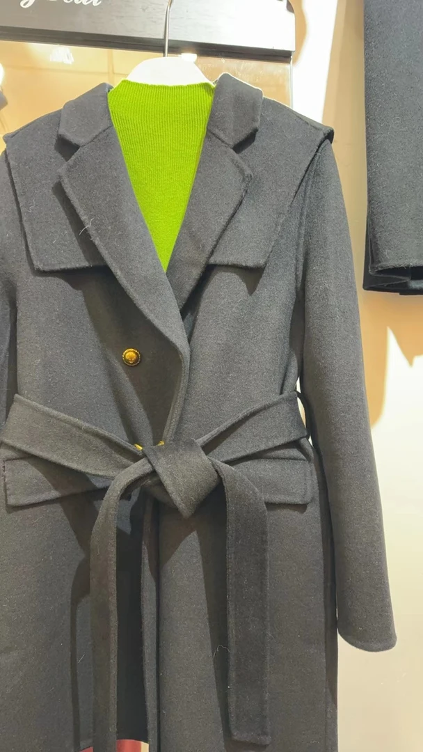 艳艳家欧货中长款羊绒大衣（集合款）安编码来