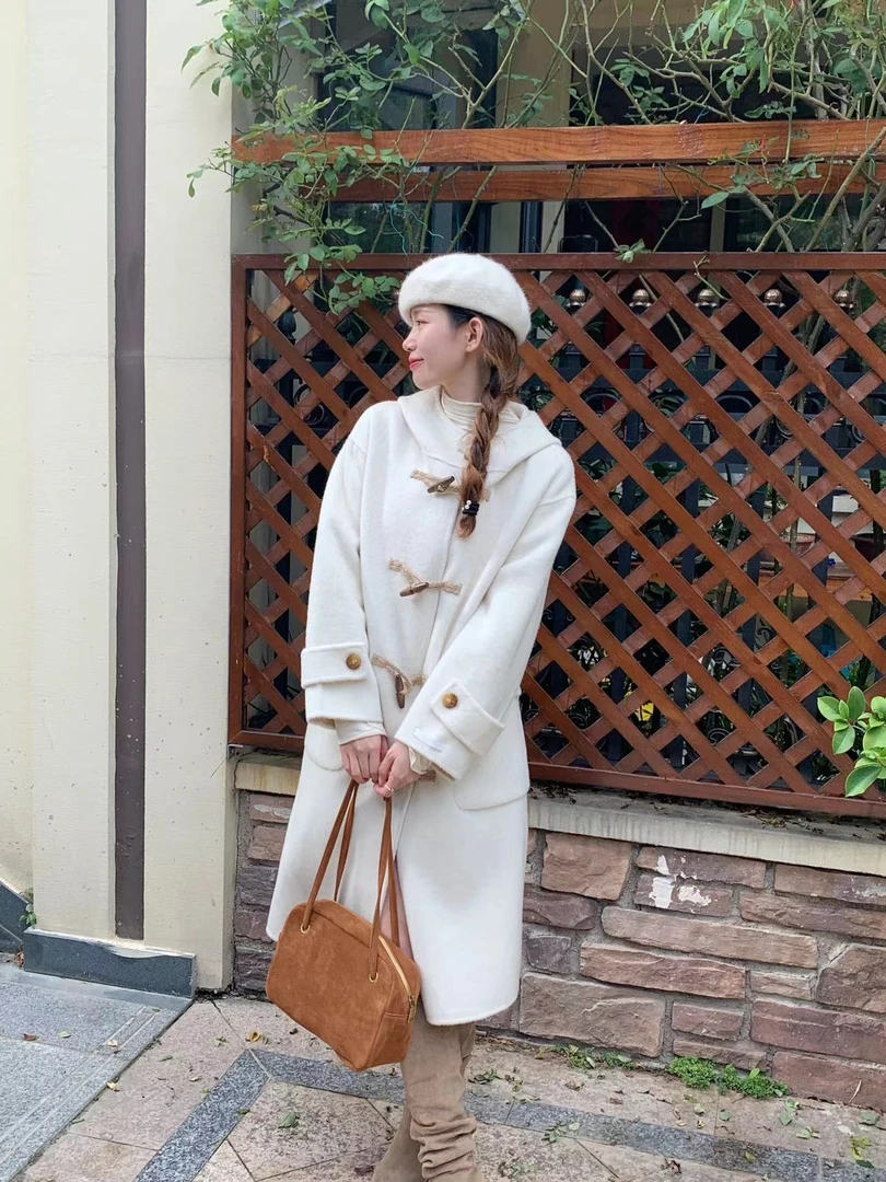 艳艳家欧货时尚羊绒牛角扣大衣清仓款合集，（安编码算）