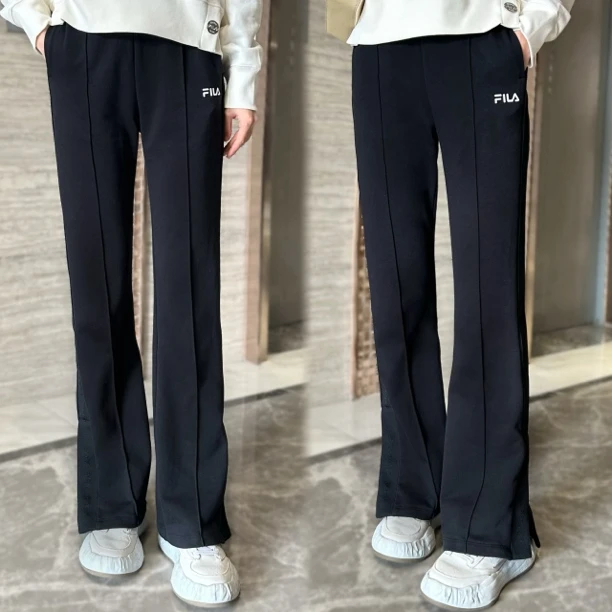 Fila/斐乐女士春季时尚休闲百搭修身保暖喇叭运动长裤 F11W348601