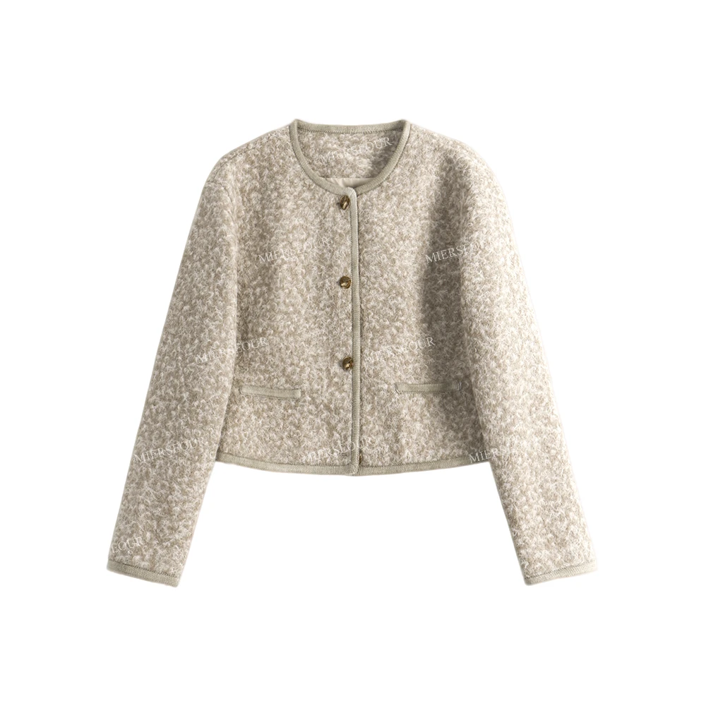 2024秋冬新款简约气质小香短外套33160